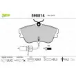 VALEO 598814 - Jeu de 4 plaquettes de frein avant