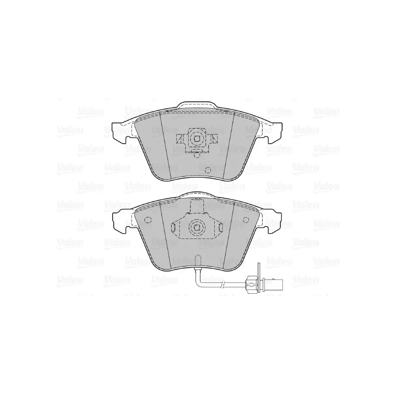 Jeu de 4 plaquettes de frein avant VALEO 598822 - Visuel 1