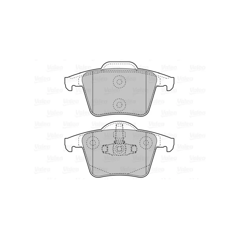 Jeu de 4 plaquettes de frein arrière VALEO 598829 - Visuel 1