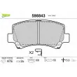VALEO 598843 - Jeu de 4 plaquettes de frein avant