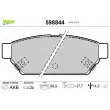 VALEO 598844 - Jeu de 4 plaquettes de frein arrière