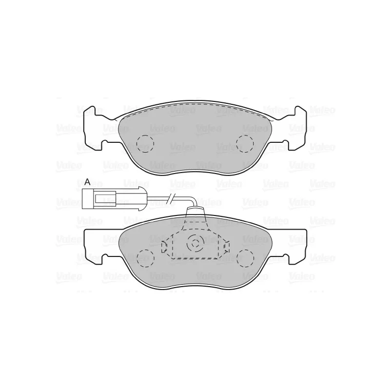 Jeu de 4 plaquettes de frein avant VALEO 601003 - Visuel 1