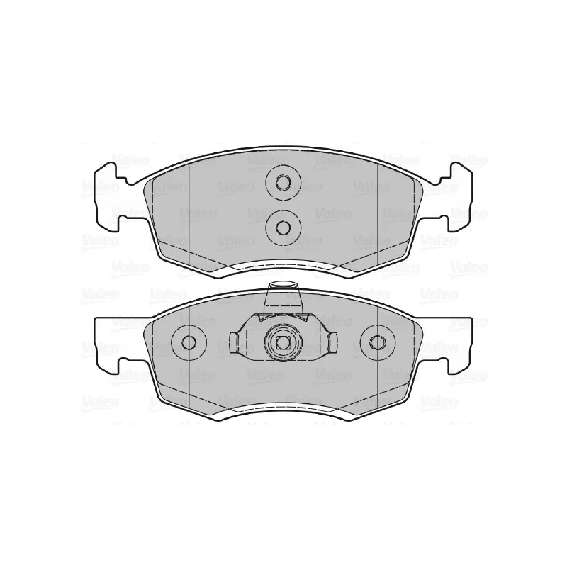 Jeu de 4 plaquettes de frein avant VALEO 601017 - Visuel 1