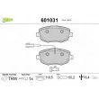 VALEO 601031 - Jeu de 4 plaquettes de frein avant