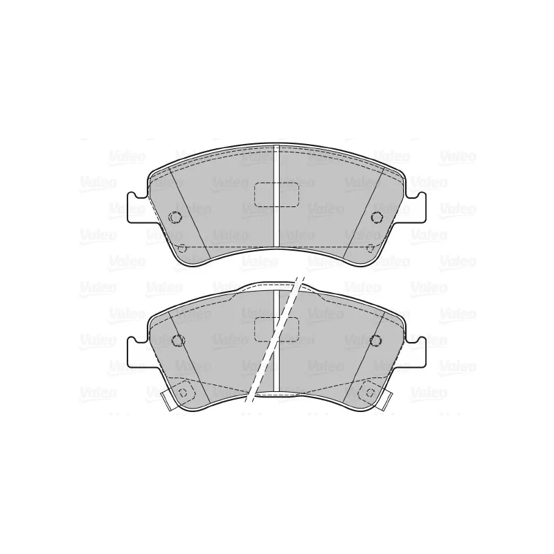 Jeu de 4 plaquettes de frein avant VALEO 601058 - Visuel 1