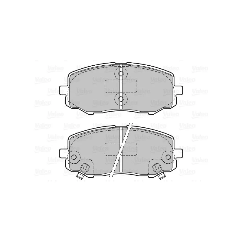 Jeu de 4 plaquettes de frein avant VALEO 601131 - Visuel 1