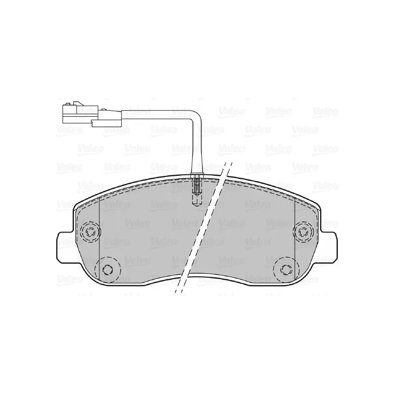 Jeu de 4 plaquettes de frein avant VALEO 601150 - Visuel 1