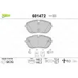 VALEO 601472 - Jeu de 4 plaquettes de frein avant