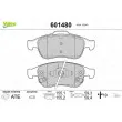 VALEO 601480 - Jeu de 4 plaquettes de frein avant