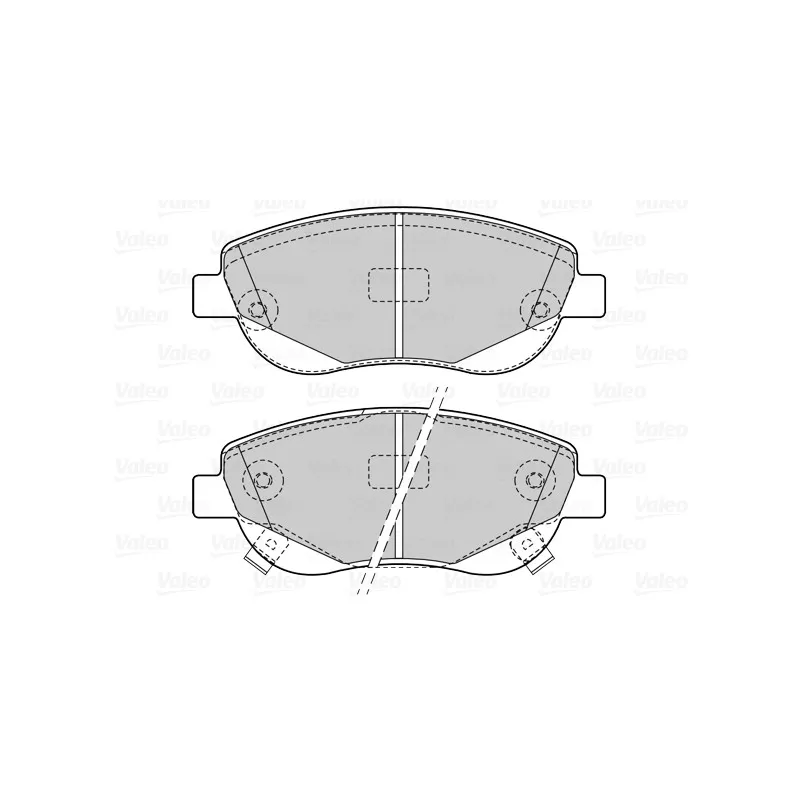 Jeu de 4 plaquettes de frein avant VALEO 601532 - Visuel 1