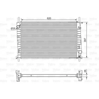 Radiateur, refroidissement du moteur VALEO 701527 pour FORD MONDEO 2.0 i 16V 4x4 - 132cv