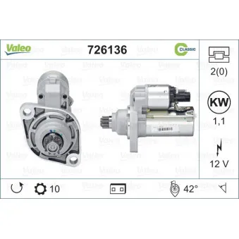 Démarreur VALEO OEM 02M911023G