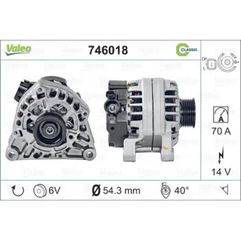 Alternateur VALEO OEM 9642879980