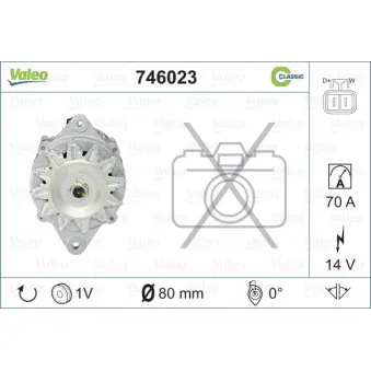 Alternateur VALEO OEM 6204042