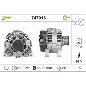 Alternateur VALEO OEM 9665580880