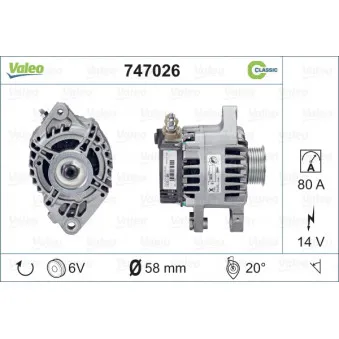 Alternateur VALEO OEM 270600Q020