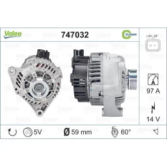 Alternateur VALEO OEM 5705GL