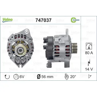 Alternateur VALEO OEM 9631318580