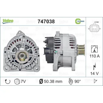Alternateur VALEO OEM 7711368602