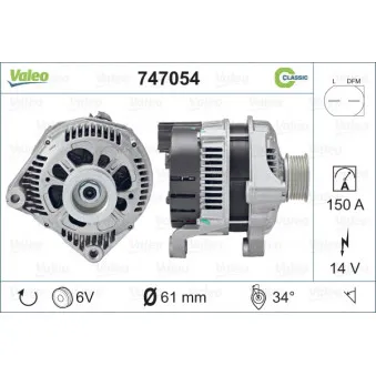 Alternateur VALEO OEM 12317788223