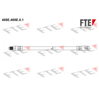 Flexible de frein FTE 408E.469E.0.1 pour MERCEDES-BENZ CLASSE E E 300 Hybrid / BlueTEC Hybrid - 204cv