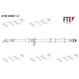 Flexible de frein FTE 415E.865E.1.2 pour FORD FIESTA 1.6 TDCi - 95cv