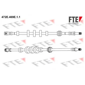 Flexible de frein FTE 472E.469E.1.1 pour AUDI A4 1.8 TFSI - 160cv