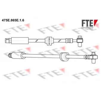 Flexible de frein FTE 475E.865E.1.6 pour OPEL INSIGNIA 2.0 Biturbo CDTI 4x4 - 195cv