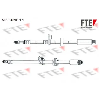 Flexible de frein FTE 503E.469E.1.1 pour PEUGEOT 207 1.4 16V - 95cv