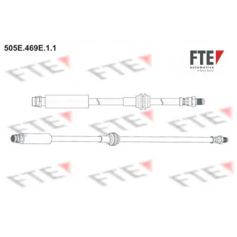 Flexible de frein FTE 505E.469E.1.1 pour MERCEDES-BENZ CLASSE A A 160 CDI / d - 90cv