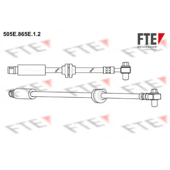 Flexible de frein FTE 505E.865E.1.2 pour OPEL INSIGNIA 1.6 CDTi - 136cv