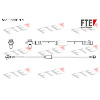 Flexible de frein FTE 583E.865E.1.1 pour VOLKSWAGEN GOLF 1.6 MultiFuel - 102cv