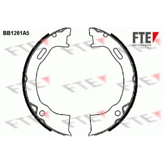 Jeu de mâchoires de frein, frein de stationnement FTE OEM F6AZ2N712B