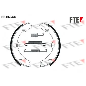 FTE BB1325A6 - Jeu de mâchoires de frein, frein de stationnement