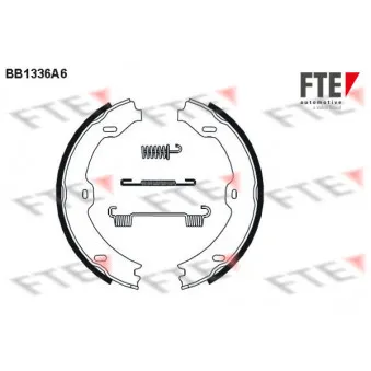 FTE BB1336A6 - Jeu de mâchoires de frein, frein de stationnement
