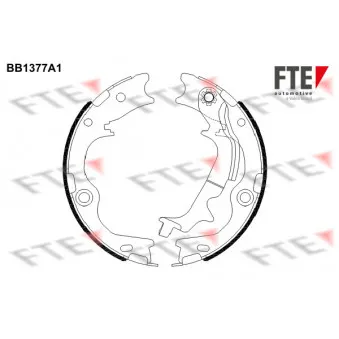 Jeu de mâchoires de frein, frein de stationnement FTE OEM 583052SA30