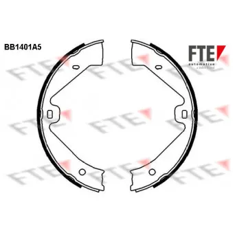 FTE BB1401A5 - Jeu de mâchoires de frein, frein de stationnement
