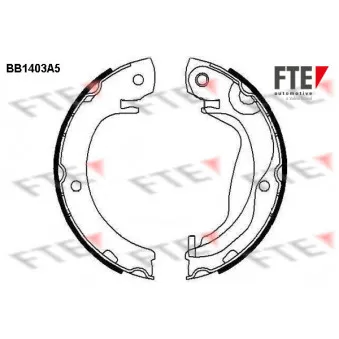 FTE BB1403A5 - Jeu de mâchoires de frein, frein de stationnement