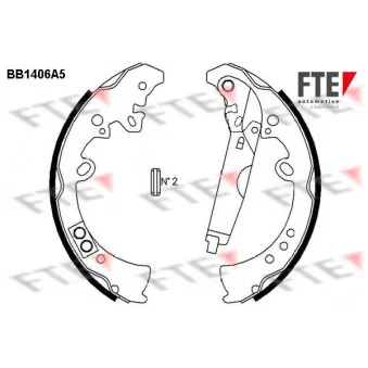 FTE BB1406A5 - Jeu de mâchoires de frein, frein de stationnement