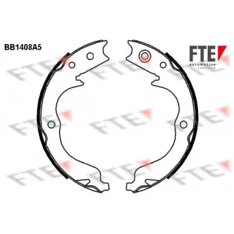FTE BB1408A5 - Jeu de mâchoires de frein, frein de stationnement