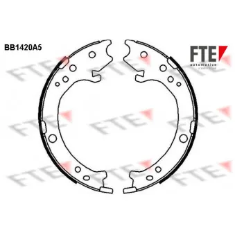FTE BB1420A5 - Jeu de mâchoires de frein, frein de stationnement