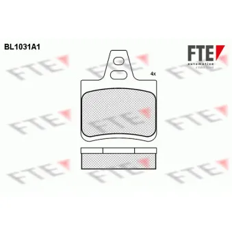 FTE BL1031A1 - Jeu de 4 plaquettes de frein arrière