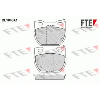 Jeu de 4 plaquettes de frein arrière FTE OEM SFP000280