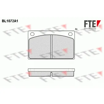 Jeu de 4 plaquettes de frein avant FTE OEM 2726735