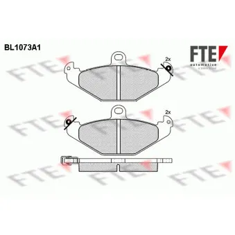 FTE BL1073A1 - Jeu de 4 plaquettes de frein arrière