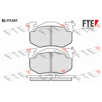 FTE BL1112A1 - Jeu de 4 plaquettes de frein arrière