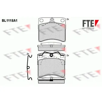 FTE BL1118A1 - Jeu de 4 plaquettes de frein avant