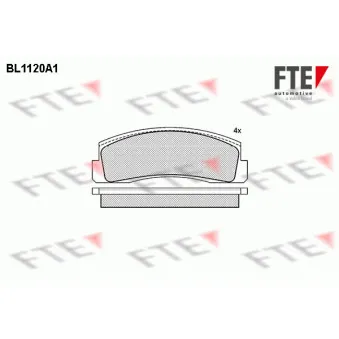 FTE BL1120A1 - Jeu de 4 plaquettes de frein avant