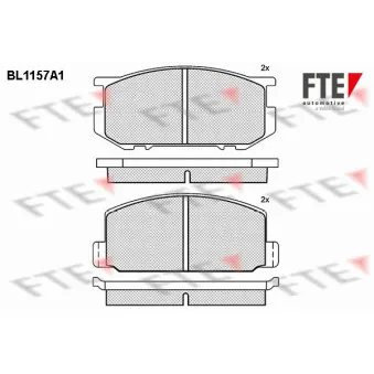 FTE BL1157A1 - Jeu de 4 plaquettes de frein avant