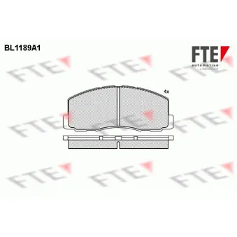 FTE BL1189A1 - Jeu de 4 plaquettes de frein avant